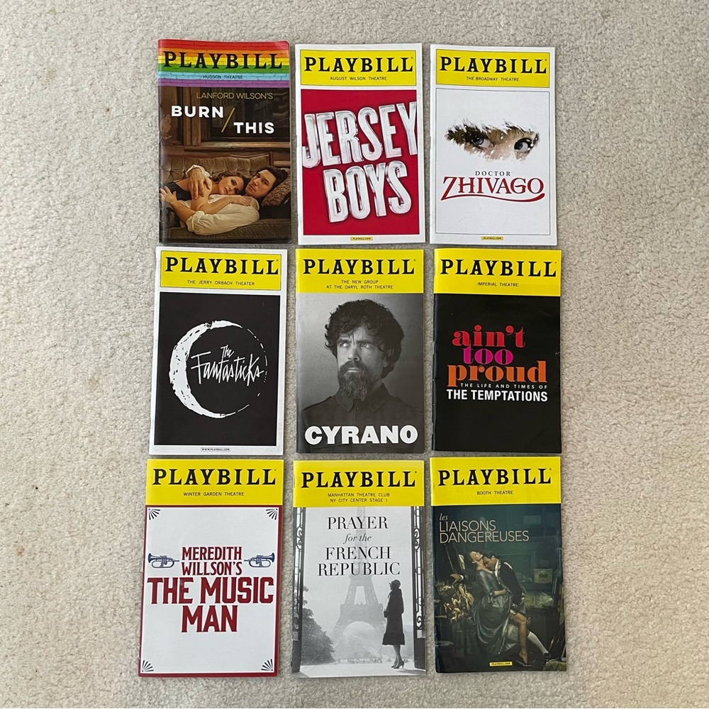 Playbill Collection Of 9